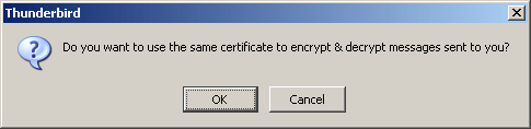 TB use same certificate for encrypt and decrypt