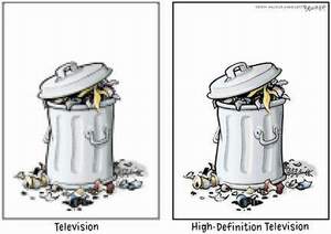TV vs. HDTV cartoon image