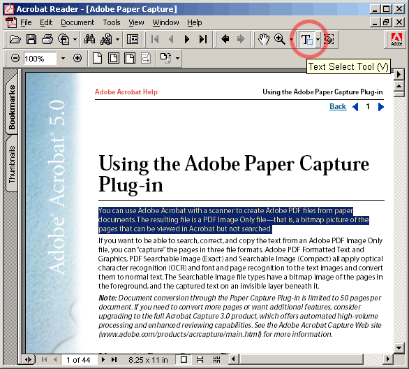 Adobe Acrobat Paper Capture Plugin