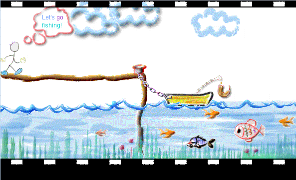 screenshot of fishing game project