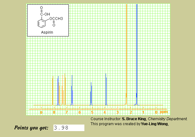screenshot of NMR exercise